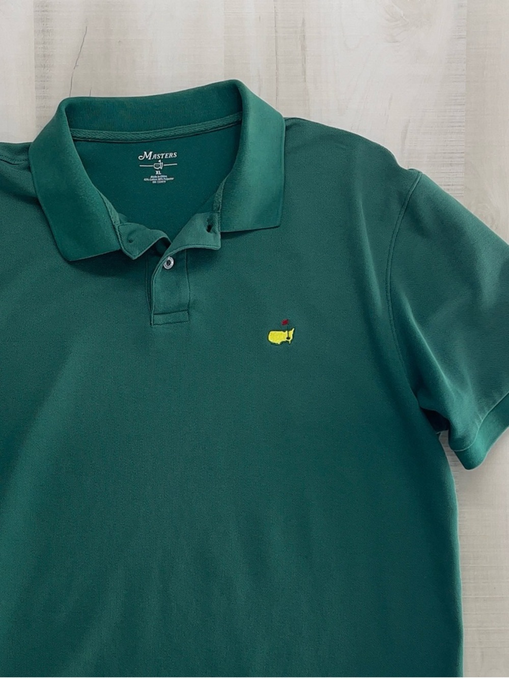 MASTERS golf tournament men’s green embroidered polo XL